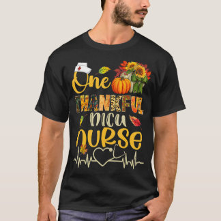 En tacksam NICU-sjuksköterska Pumpa Stetoskop Tack T Shirt