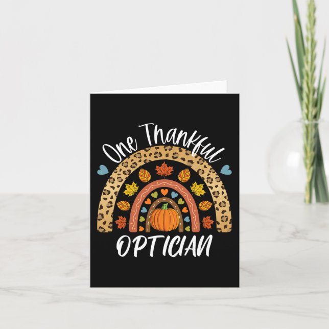 En tacksam optimistiker - höstfall för cute Rainbo Kort (Framsida)
