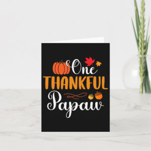 En tacksam papapappa Thanksgiving höst höst pumpa Kort
