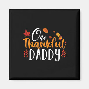 En tacksam pappa Roligt Thanksgiving Far Fall Au Magnet