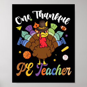 En tacksam Pe-lärare i Turkiet Happy thanksgiving Poster