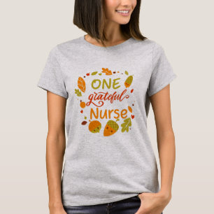En tacksam sjuksköterskas Thanksgiving för väls T Shirt