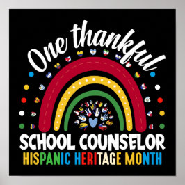 En tacksam skolrådgivare för det latinamerikanska poster