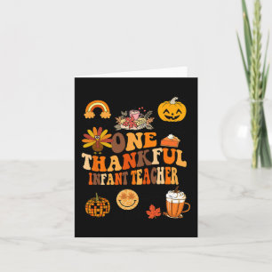 En tacksam Thanksgiving för lärare i spädbarn Retr Kort