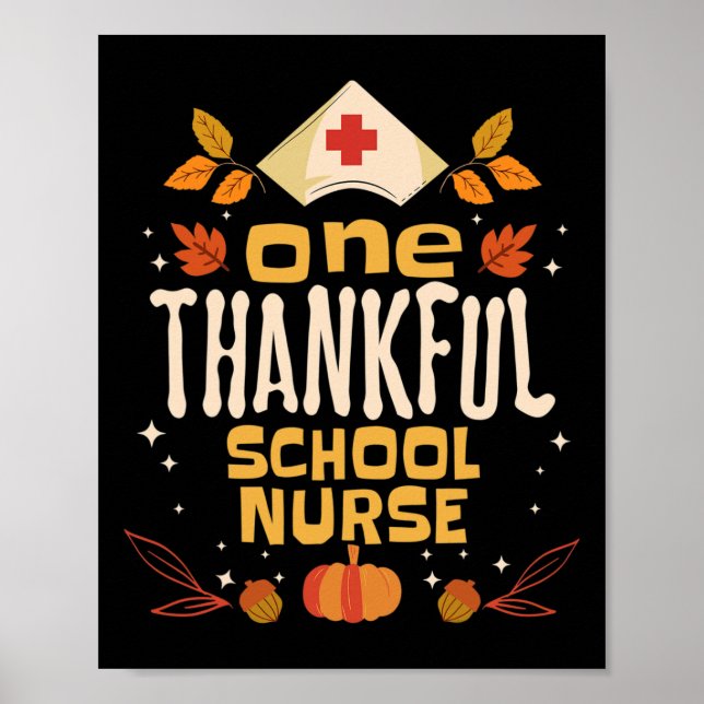 En tacksam Thanksgiving för skolsjuksköterska som  Poster (Framsidan)