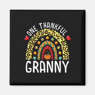 En tacksam Thanksgiving Rainbow Leopard F Magnet