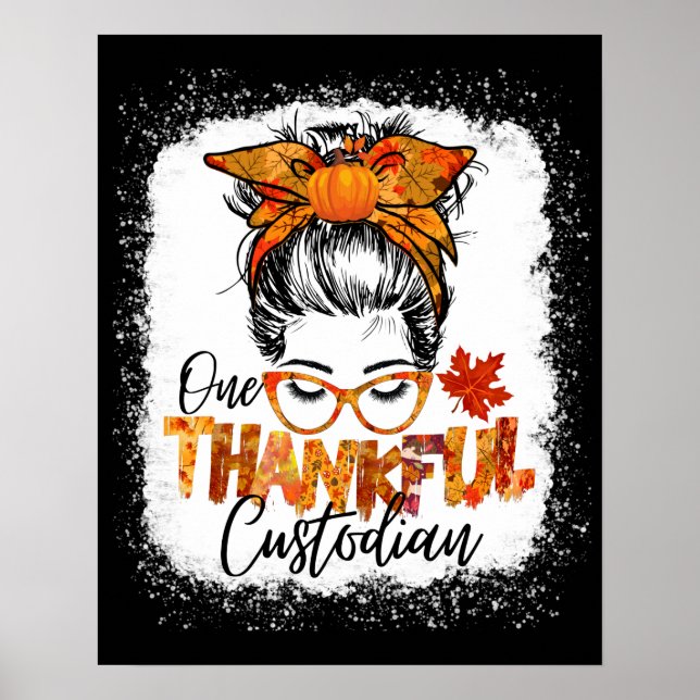 En tacksam vårdnadshavare Thanksgiving kvinnor fal Poster (Framsidan)