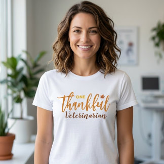 En Tacksam Veterinär Thanksgiving T Shirt