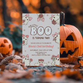 En talare Babe Retro Halloween-födelsedag Inbjudningar