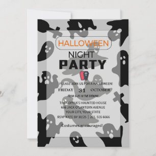 En talarkväll med Spöken - Halloween-inbjudan Inbjudningar