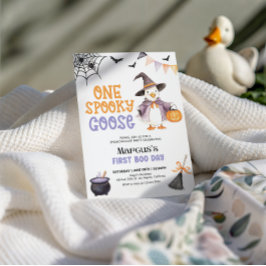 En talesman Goose Halloween Birthday-inbjudan Inbjudningar