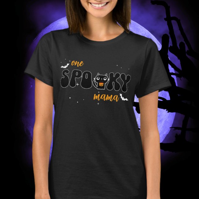 En talesman Mamma någon med Halloween Cat T Shirt (Skapare uppladdad)