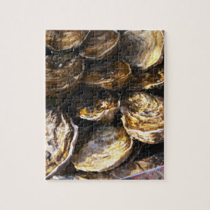 En tallrik ostron. pussel