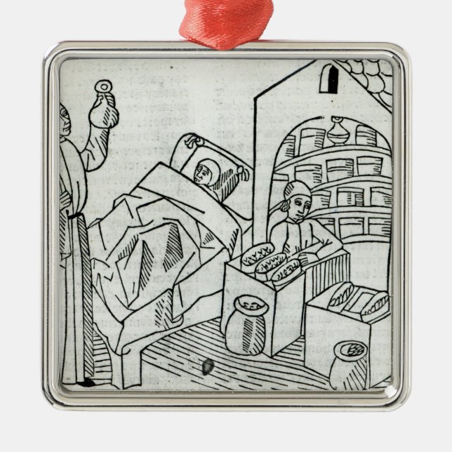 En tålmodig med en doktor och en Pharmacist Julgransprydnad Metall (Framsidan)