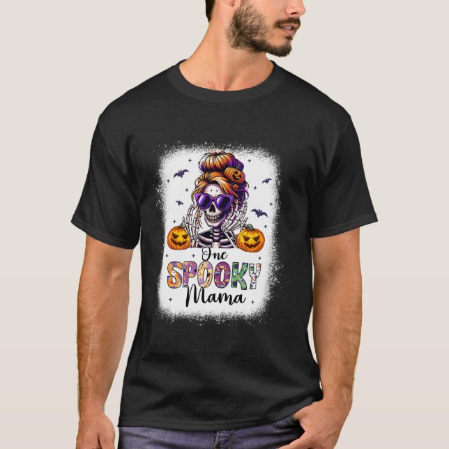 En taloky Mamma Mamma Halloween Mamma Life Messy B T Shirt (Framsida)