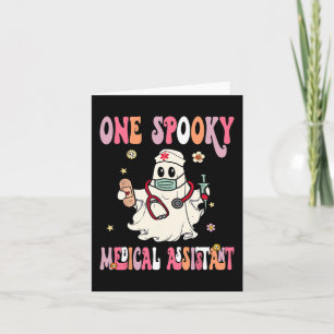 En taloky Medicinsk assistent Ghost Halloween CMA  Kort