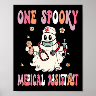 En taloky Medicinsk assistent Ghost Halloween CMA Poster