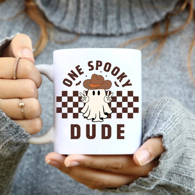 En taloky Western Cowboy Birthday Boo Ghost Kaffemugg (One Spooky Dude Western Cowboy Birthday Boo Ghost Coffee Mug)