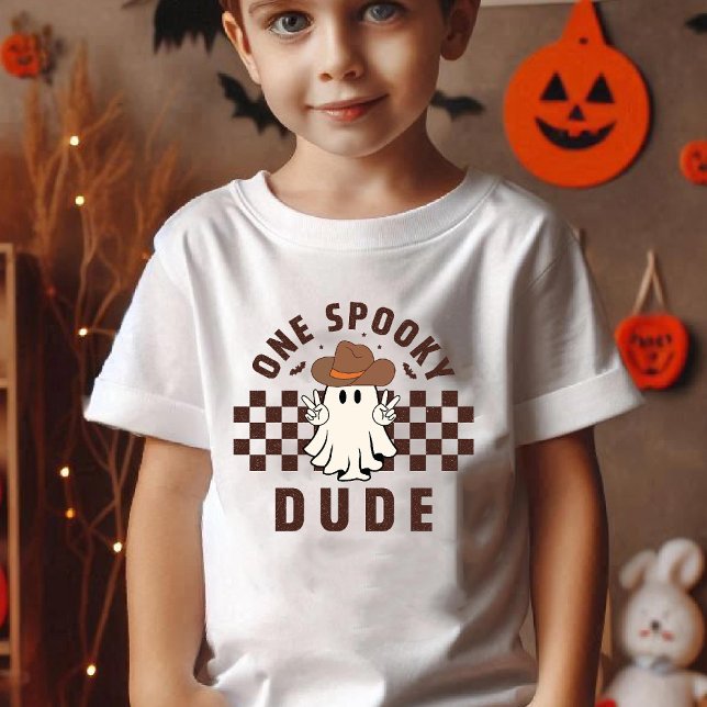 En taloky, Western Cute Boo Halloween T Shirt (One Spooky Dude Cute Western Cowboy Boo Halloween T-Shirt)
