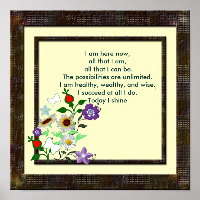 En tanke på dagen poster (Framsidan)