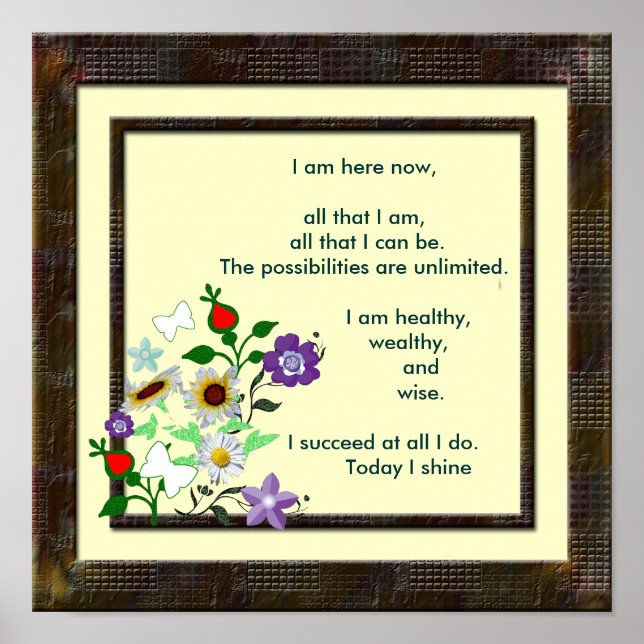 En tanke på dagen poster (Framsidan)