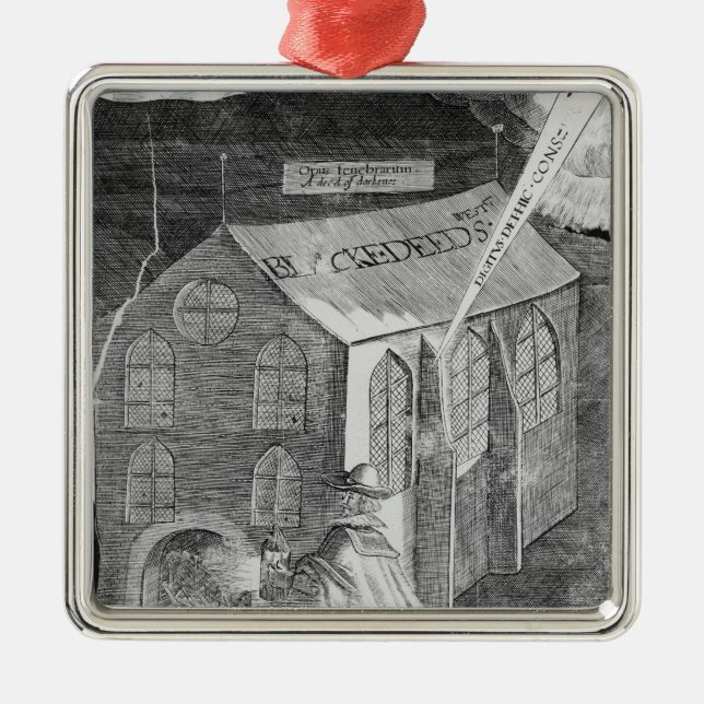 En täppa med pudrar, 1605 julgransprydnad metall (Framsidan)