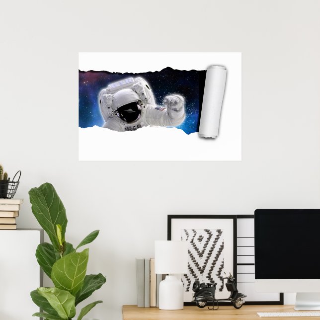 En tårta i rymden - Astronaut Alien Encounter - Ri Poster (Hemmakontoret)