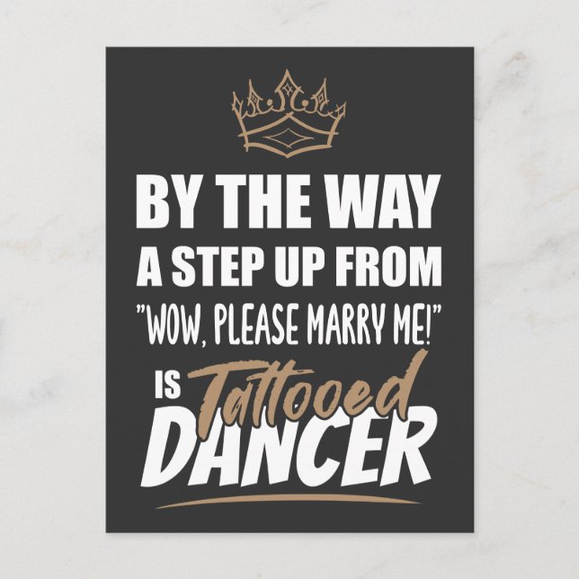 En Tattoed Dancer är Ultimate i Appel. Gift Vykort (Framsida)