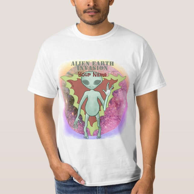 En TBA Alien One Earth Invasion T Shirt (Framsida)