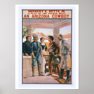 En teater för Arizona Cowboyvintage Poster