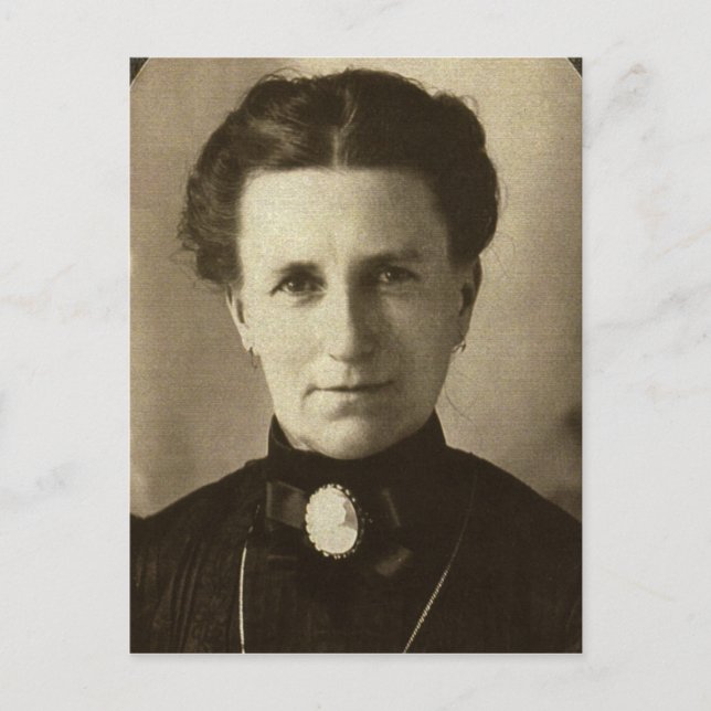 En teckenkvinna vykort (Framsida)