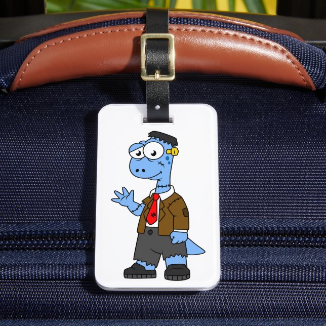 En Tecknad Brontosaur begravde sig som Frankenstei Bagagebricka (Framsida Insitu 2)