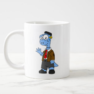 En Tecknad Brontosaur begravde sig som Frankenstei Jumbo Mugg