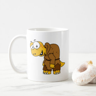 En Tecknad Dinosaur Hunchback. Kaffemugg