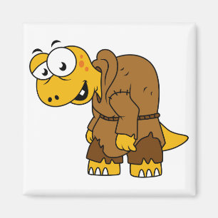 En Tecknad Dinosaur Hunchback. Magnet