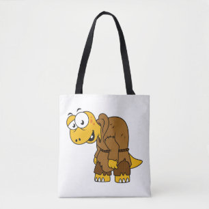 En Tecknad Dinosaur Hunchback. Tygkasse