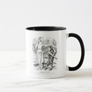 En tecknad för fransk Lesson', från "Punch Mugg