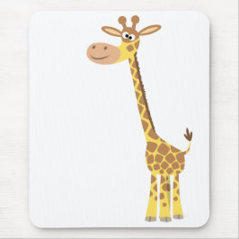 En tecknad giraffe mousepad musmatta
