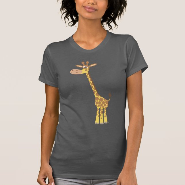 En tecknad giraffe Women T-shirt (Framsida)