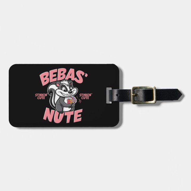 En tecknad med en kinkig flin bagagebricka (Horisontell Framsida)