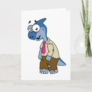 En Tecknad Parasaurolophus var en Zombie. Kort
