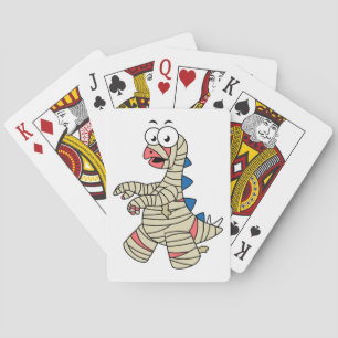 En Tecknad Stegosaurus klämde upp som en mamma. Casinokort