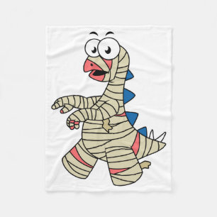 En Tecknad Stegosaurus klämde upp som en mamma. Fleecefilt