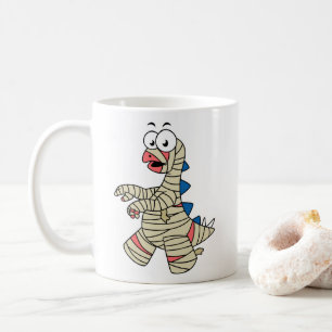 En Tecknad Stegosaurus klämde upp som en mamma. Kaffemugg