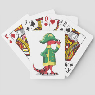En Tecknad Tyrannosaur Rex trycktes ned som Napole Casinokort