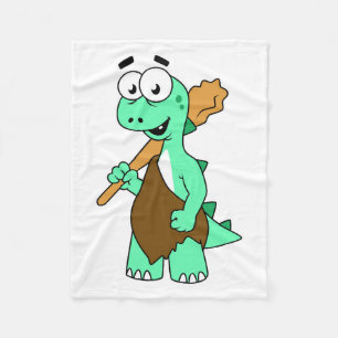 En Tecknad Tyrannosaurus Rex-Grottman. Fleecefilt