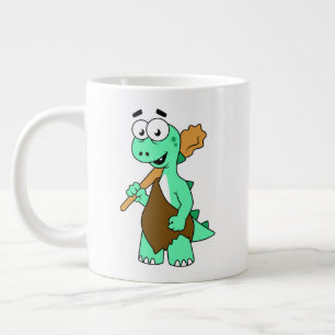 En Tecknad Tyrannosaurus Rex-Grottman. Jumbo Mugg
