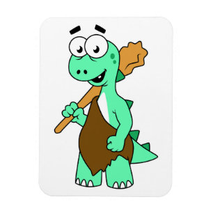En Tecknad Tyrannosaurus Rex-Grottman. Magnet