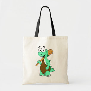 En Tecknad Tyrannosaurus Rex-Grottman. Tygkasse