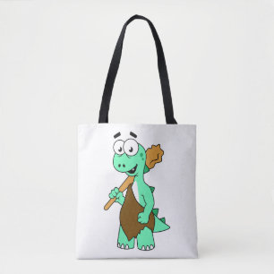 En Tecknad Tyrannosaurus Rex-Grottman. Tygkasse
